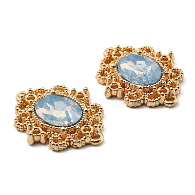 Golden Plated Alloy Oval Connector Charms LS-FIND-B022-02G-04-1