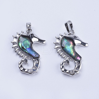 Abalone Shell/Paua Shell Pendants SSHEL-L008-05P-1
