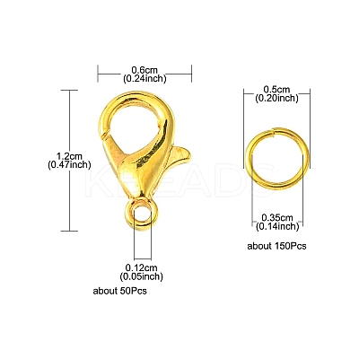 50Pcs Zinc Alloy Lobster Claw Clasps FIND-YW0003-95-1