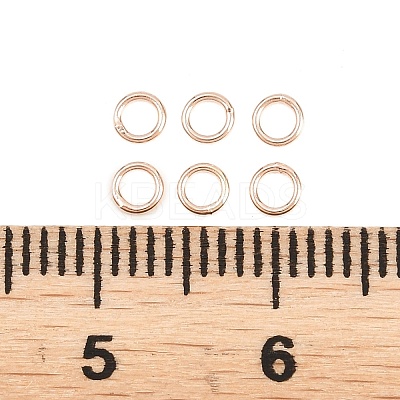 Brass Closed Jump Rings KK-D257-01RG-10-1