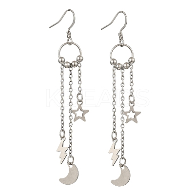 304 Stainless Steel Dangle Earrings EJEW-JE06591-01-1