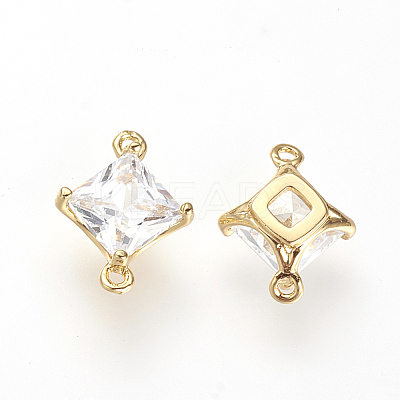 Brass Cubic Zirconia Links KK-Q669-40G-1