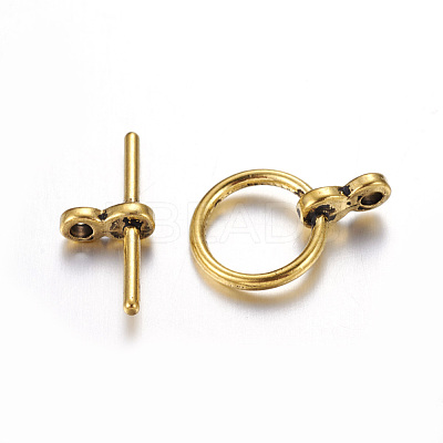 Tibetan Style Toggle Clasps GAB2035Y-NF-1
