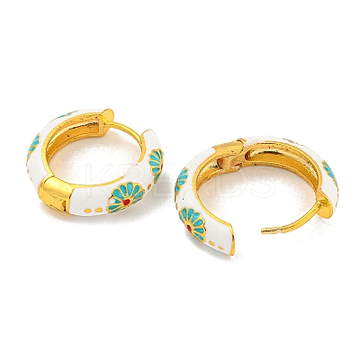 Rack Plating Brass Hoop Earrings EJEW-C102-43G-1
