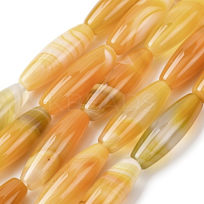 Natural Yellow Agate Beads Strands G-Z113-A07-1