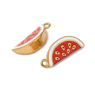 304 Stainless Steel Enamel Pendants STAS-B100-06G-08-1