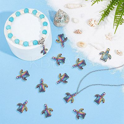 14Pcs Ion Plating(IP) 201 Stainless Steel Pendants STAS-CN0001-36-1