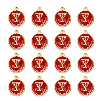Golden Plated Alloy Enamel Charms LS-X-ENAM-S118-03Y-1