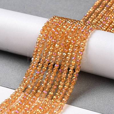 Electroplate Transparent Glass Beads Strands LS-GLAA-H021-01B-FR06-1