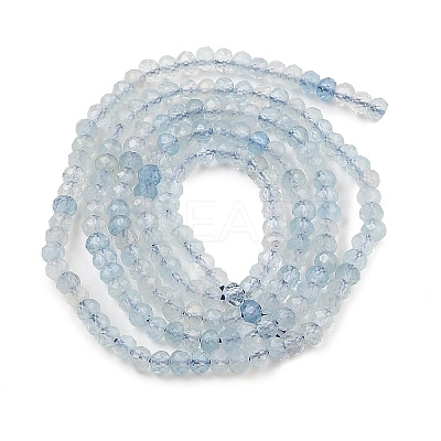Natural Aquamarine Beads Strands G-L587-B02-01-1