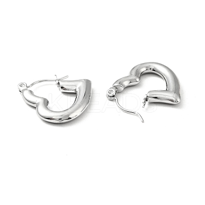 Non-Tarnish 304 Stainless Steel Heart Hoop Earrings for Women EJEW-A076-05P-1