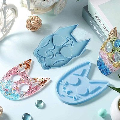 Cat Shape Food Grade DIY Silicone Pendant Molds SIL-CJC0001-03-1