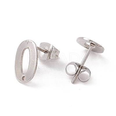 Non-Tarnish 201 Stainless Steel Stud Earring Findings STAS-G266-04P-1