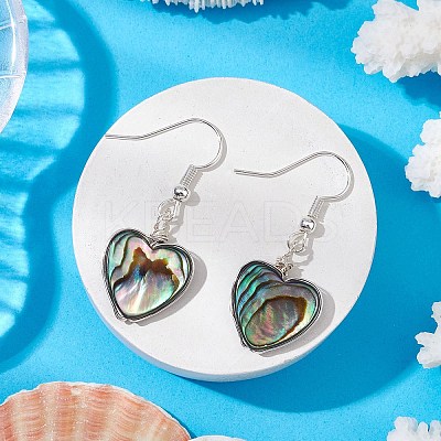 Abalone Shell/Paua Shell Dangle Earrings EJEW-JE06208-1