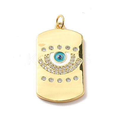 Rack Plating Brass Micro Pave Cubic Zirconia Pendants KK-M230-37G-1