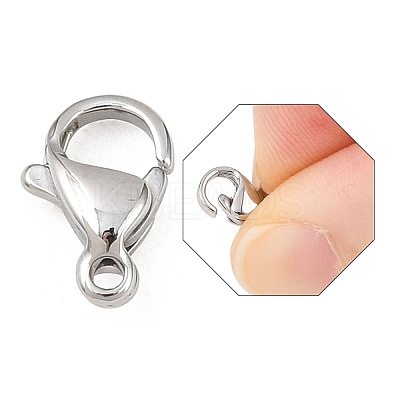 Tarnish Resistant 316 Surgical Stainless Steel Lobster Claw Clasps LS-STAS-316-FL10A-1