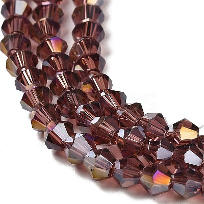 Transparent Electroplate Glass Beads Strands EGLA-A039-T3mm-B05-1