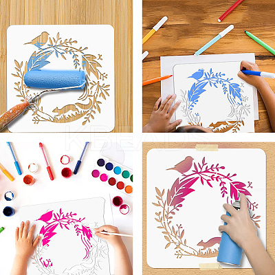 PET Hollow Out Drawing Painting Stencils DIY-WH0405-0095-1