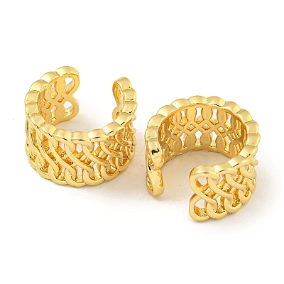 Brass Cuff Earrings EJEW-C104-144G-1