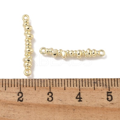Brass Chip Beaded Connector Charms KK-P284-08G-02-1