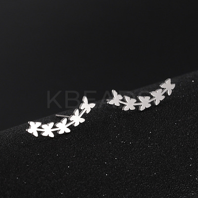 Non-Tarnish 304 Stainless Steel Stud Earrings LS-EJEW-H095-02P-1