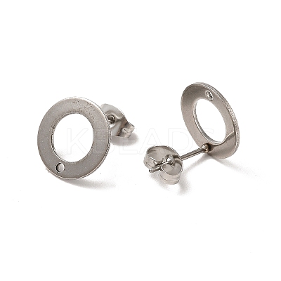 Non-Tarnish 201 Stainless Steel Stud Earring Findings STAS-D244-23P-1