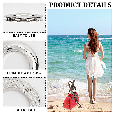 4Pcs Alloy Eyelet Grommets for Bag FIND-GF0003-23P-1