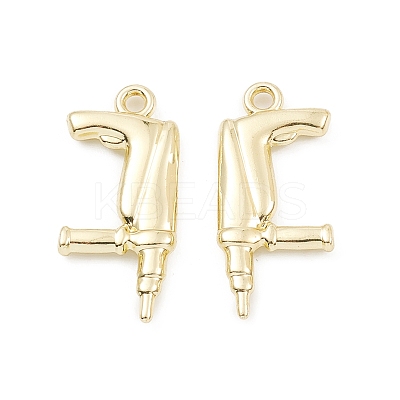 Rack Plating Alloy Pendants PALLOY-K003-07LG-1