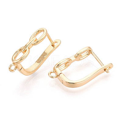 Brass Hoop Earring Findings KK-N267-24G-1