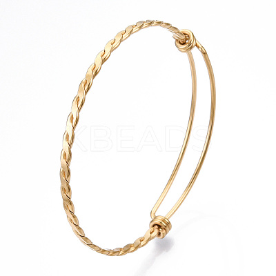 Ion Plating(IP) Adjustable 304 Stainless Steel Expandable Bangle Making STAS-I066-01A-G-1