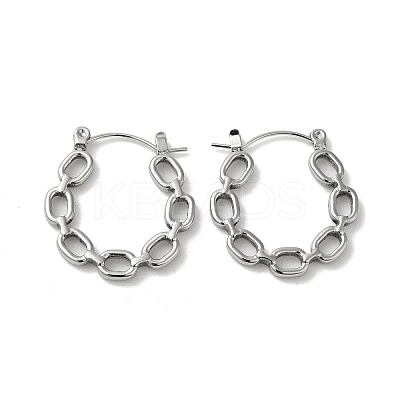Non-Tarnish 304 Stainless Steel Hoop Earrings for Women EJEW-Z026-24P-1