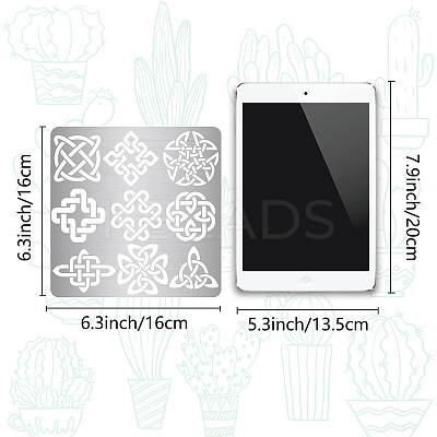 Stainless Steel Cutting Dies Stencils DIY-WH0238-074-1