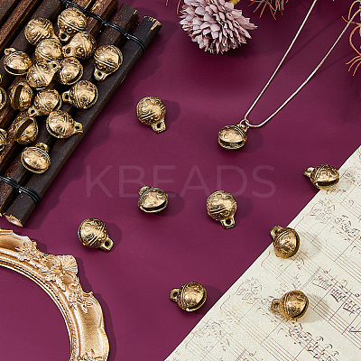 Brass Bell Pendants KKB-FH0001-01A-1