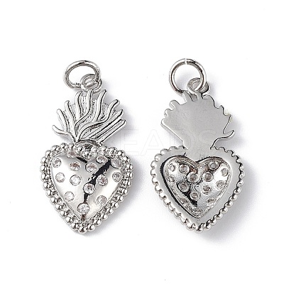 Rack Plating Brass Micro Pave Cubic Zirconia Pendants LS-KK-F848-11P-1