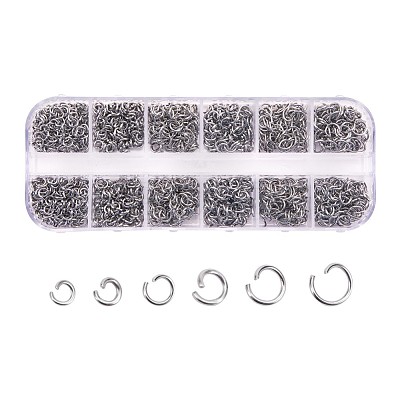 Tarnish Resistant Mixed 304 Stainless Steel Jump Rings STAS-X0014-B-1