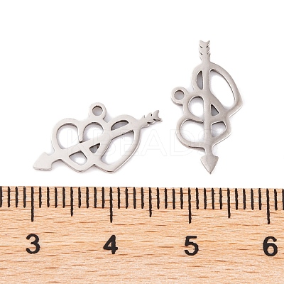 Non-Tarnish 5Pcs 201 Stainless Steel Pendants STAS-M056-03P-1