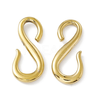 PVD Vacuum Plating 304 Stainless Steel S Hook Clasps STAS-G278-44G-1