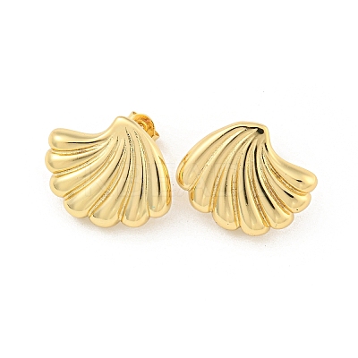 Rack Plating Brass Stud Earrings LS-EJEW-C102-11G-1