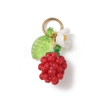 Glass Seed Beaded Pendants PALLOY-MZ00906-1