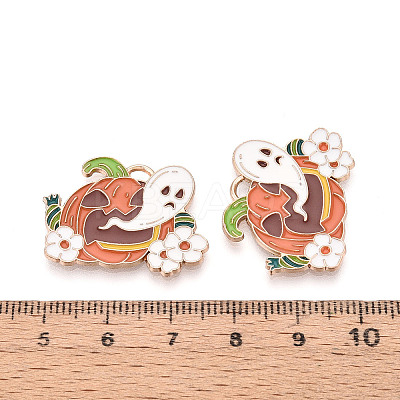 Halloween Theme Alloy and Enamel Pendants PALLOY-T093-04-1