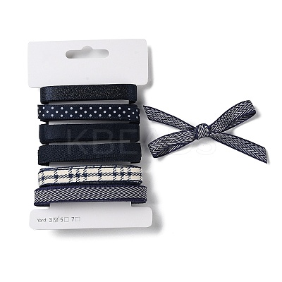 18 Yards 6 Styles Polyester Ribbon SRIB-Q022-E05-1