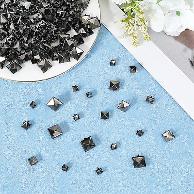 200Pcs 4 Styles Iron Studs Rivets IFIN-GF0001-54B-1