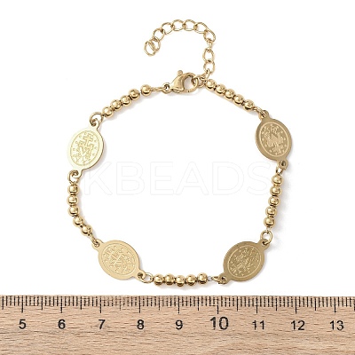 Religion 304 Stainless Steel Link Bracelets LS-BJEW-F524-04B-G-1