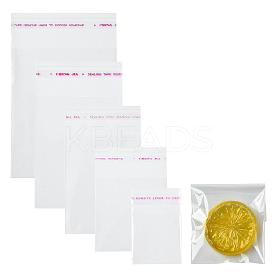 250Pcs 5 Styles OPP Cellophane Bags OPC-YW0001-03-1