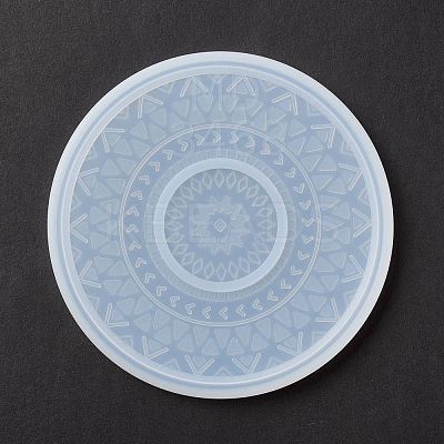 DIY Flat Round Cup Mat Silicone Molds DIY-E036-07-1
