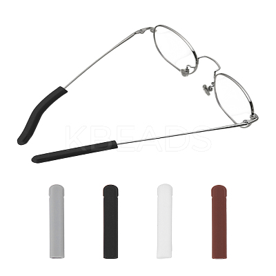 8Pcs 4 Colors Silicone Eyeglasses Ear Grip FIND-LP0009-86-1