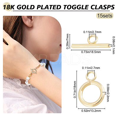 Brass Toggle Clasps KK-BBC0001-97-1