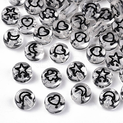 Transparent Acrylic Beads X-TACR-N010-002B-1