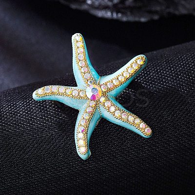 Alloy Rhinestone Brooch LS-JEWB-K027-01B-G-1