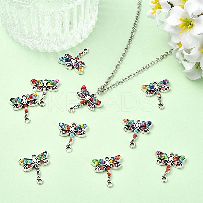 10Pcs Alloy Dragonfly Links Connectors FIND-YW0010-53-1